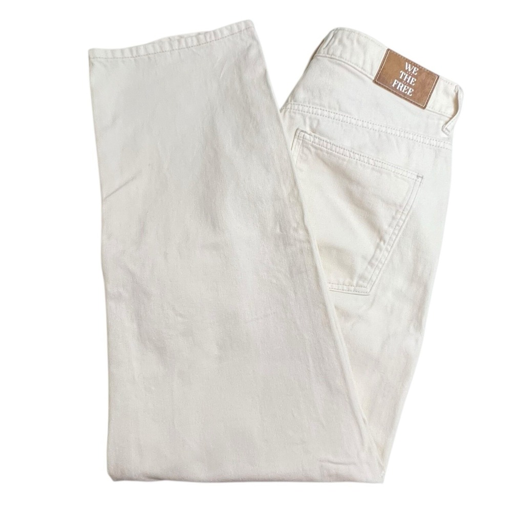 We The Free Womens 29 Off White High Rise Straight Leg Jeans NWOT